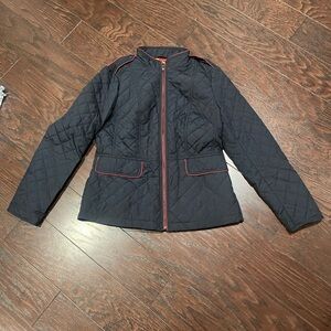 TALBOTS Women’s Navy Blue quilted Puffer Jacket Size Small